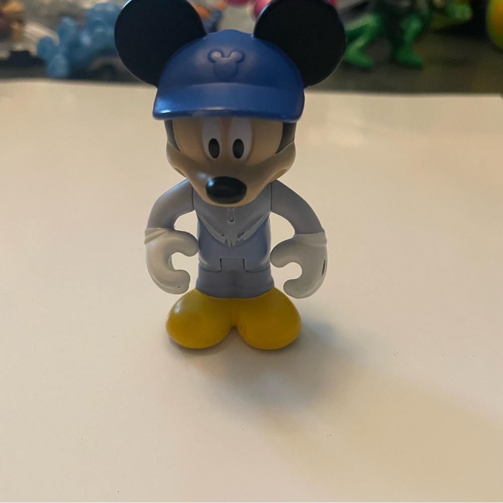 Disney Mickey Mouse Blue Hat Gray Body Yellow Shoes Figure